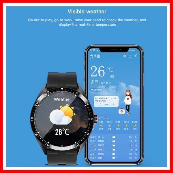 Best Online Shopping in Pakistan (OnlinePakistanStore.com) GW16 Smartwatch Heart Rate Monitor Blood Pressure Sleep Monitoring Incoming Call Weather Display Android IOS - Image 7