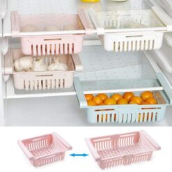 Adjustable Fridge Storage Basket Expandable Save Food Organizer- Multi