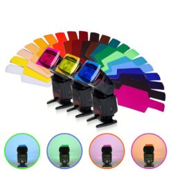 Color Card Gel Filter Flash Lighting Diffuser For Dslr Cameras & Studio Lights