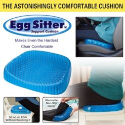 Egg Sitter Seat Cushion with Non-Slip Cover Breathable Honeycomb Design Absorbs Pressure Points