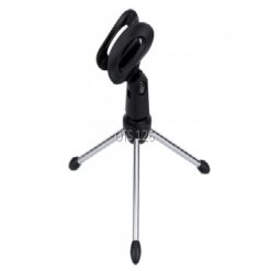F1 Metal Tripod Desktop Desk Mic Microphone Clip Holder Stand