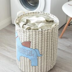 Folding Horse Pattern Hamper Laundry Basket Storage Baskets Clothes Toys Organizer