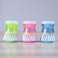 Kitchen Wash Tool Pot Dish Plastic Brush with Washing Up Liquid Soap Dispenser