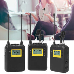 LENSGO LWM-328C 2 In 1 Mobile Phone Live Wireless Collar Clip Microphone Mic for Recording new