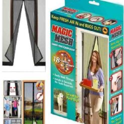 Mesh Hands-Free Screen Door – Black