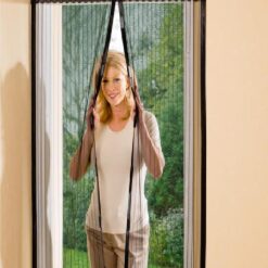 Mesh Hands-Free Screen Door – Brown