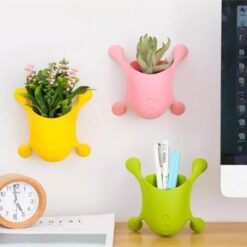 Office Decoration Creative Flower Pot Wall-Mounted Window Vases Desk Pen Holders 1Pcs – Multi
