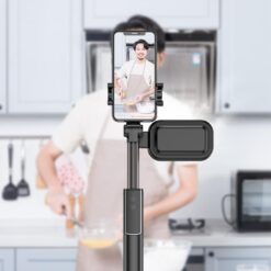 Portable Metal Selfie Stick Live Support Bluetooth Remote Control Selfie Tripod Telescopic Rod with