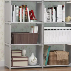 Simple Fashion Book Shelf 4 Layers 6 Compartments