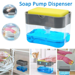 Soap Dispenser 2 in 1 Soap Dispenser Double Layer Plastic Sponge Holder