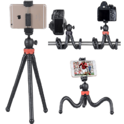 Tripod Flexible Octopus GorillaPod With Mobile Holder – Black