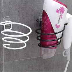 Wall Mounted Hair Dryer Rack Metal Holder Styling For Storage Organizer – Multi