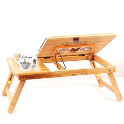 Wooden Laptop Table Double Fan