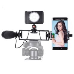 Yunteng Triple Side Clamp For Mobile Video Graphy – Blackv