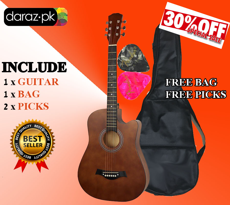 Best Buy Beginners Guitar Acoustic Guitar 39” with free accessories Price In Pakistan