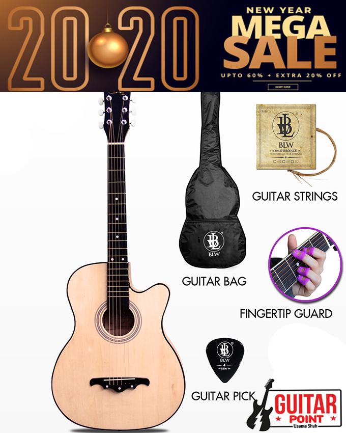 Best Buy ❤️ Smith 38 Inch Acoustic Guitar, Black, With Case-Bag, Pick , Extra Strings Price In Pakistan